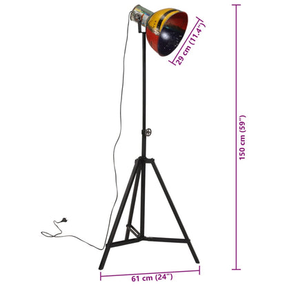 Golvlampa 25 W flerfärgad 61x61x90/150 cm E27