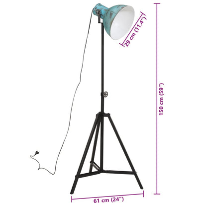 Golvlampa 25 W nött blå 61x61x90/150 cm E27