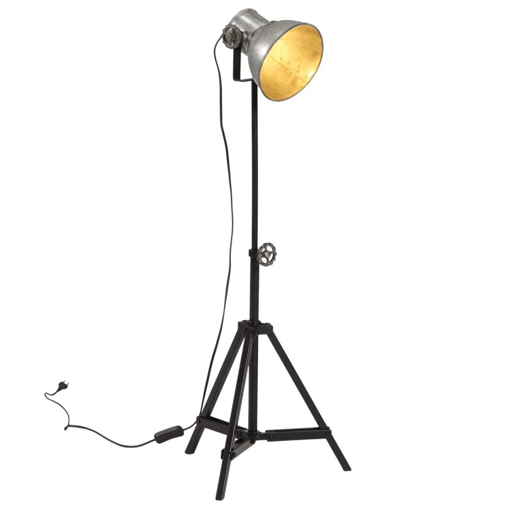 Golvlampa 25 W vintage silver 35x35x65/95 cm E27