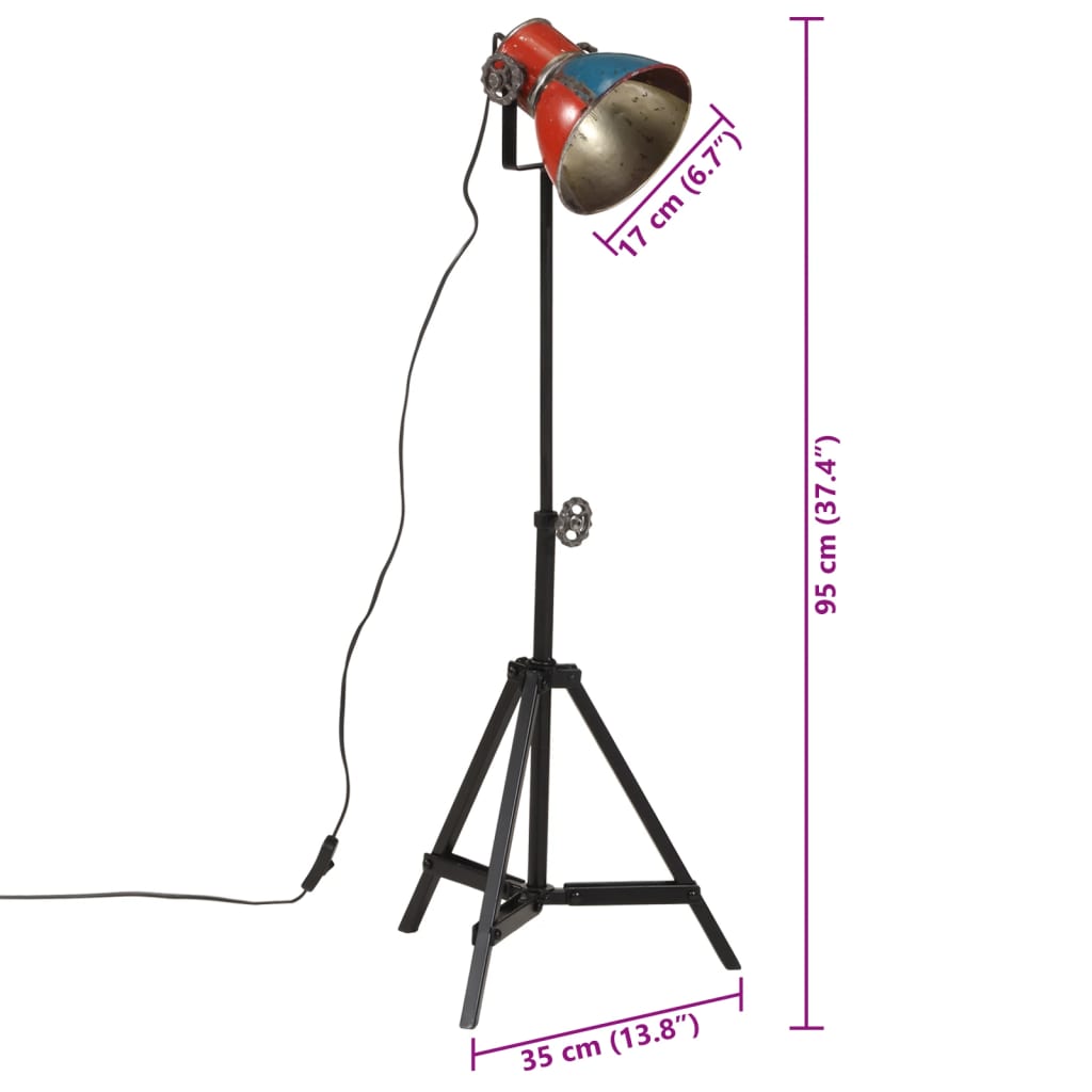 Golvlampa 25 W flerfärgad 35x35x65/95 cm E27