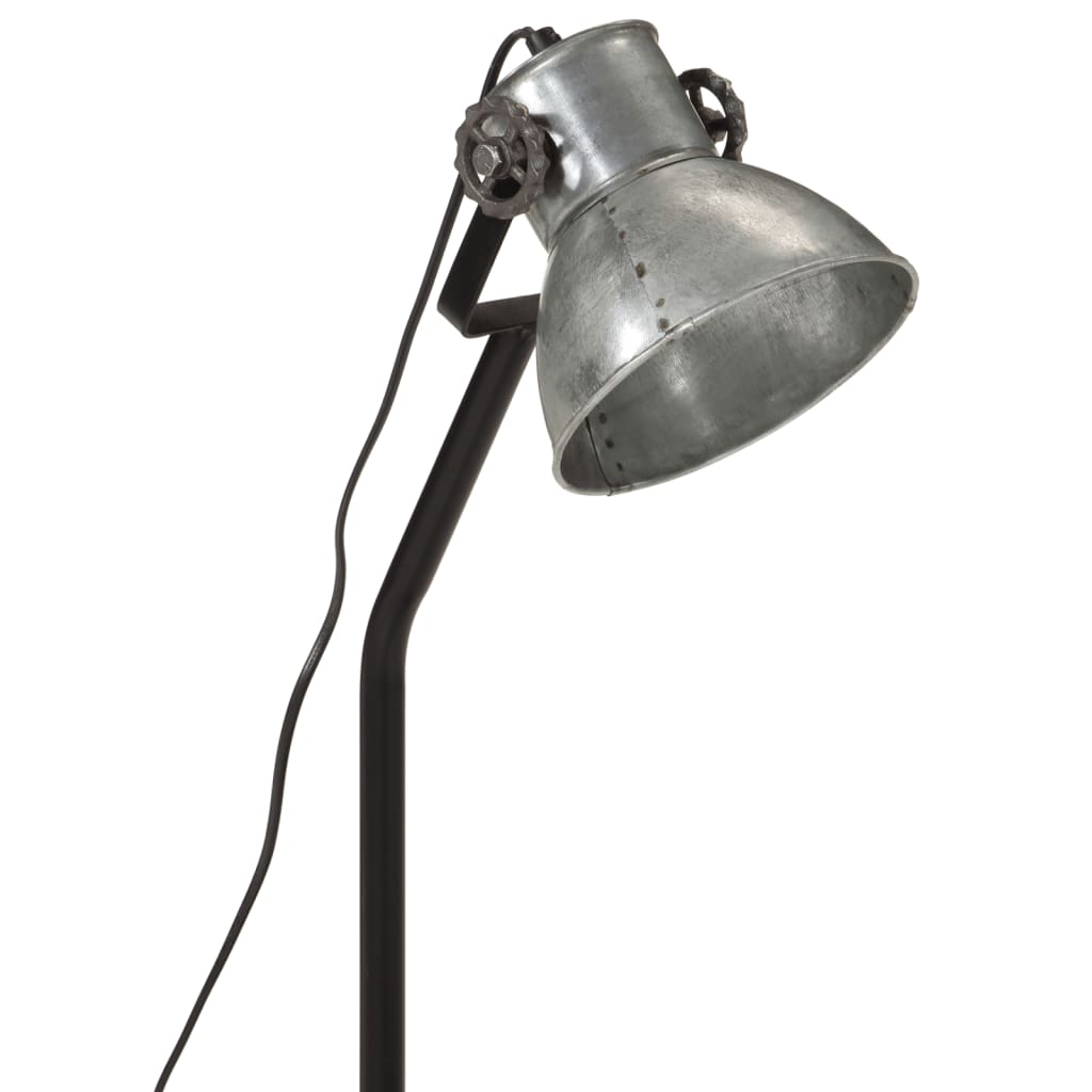 Skrivbordslampa 25 W vintage silver 17x17x60 cm E27