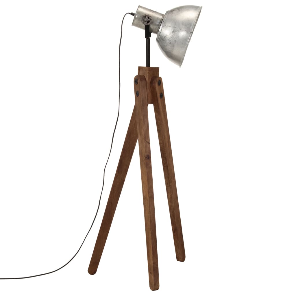 Golvlampa 25 W vintage silver 45x45x120 cm E27