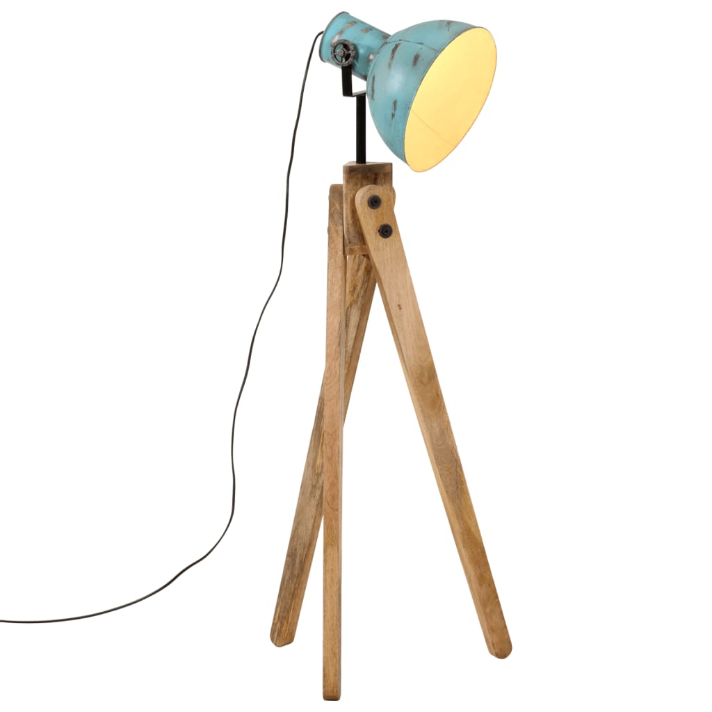 Golvlampa 25 W nött blå 45x45x120 cm E27