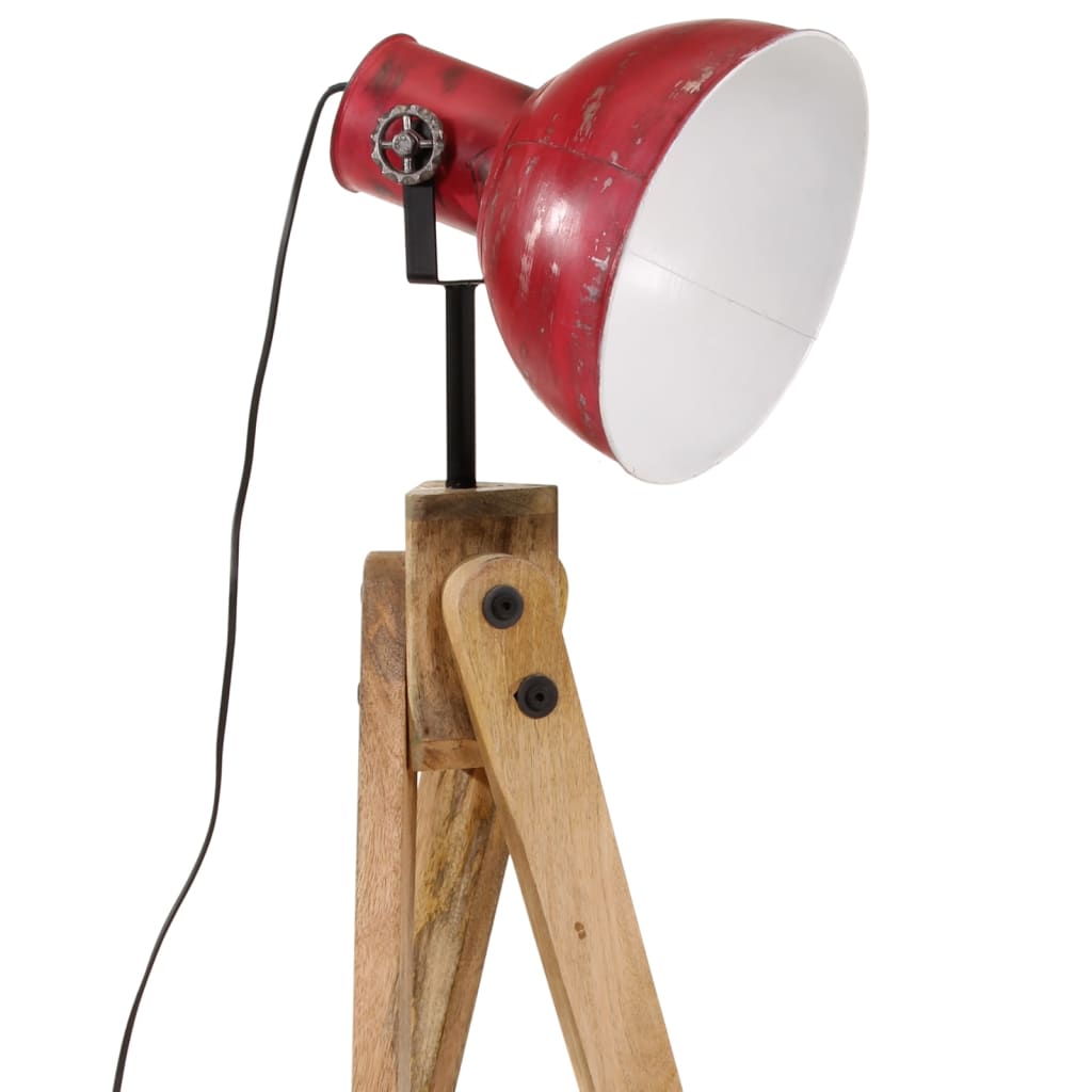 Golvlampa 25 W nött röd 45x45x120 cm E27