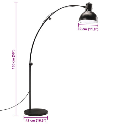 Golvlampa 25 W svart 150 cm E27