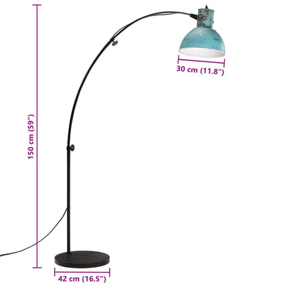 Golvlampa 25 W nött blå 150 cm E27