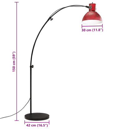 Golvlampa 25 W nött röd 150 cm E27