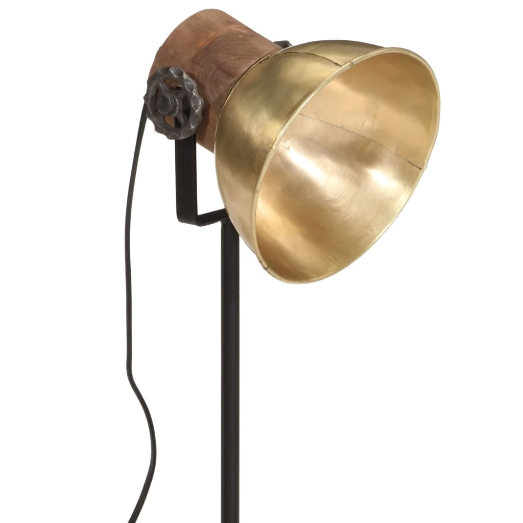 Skrivbordslampa 25 W antik mässing 17x17x50 cm E27