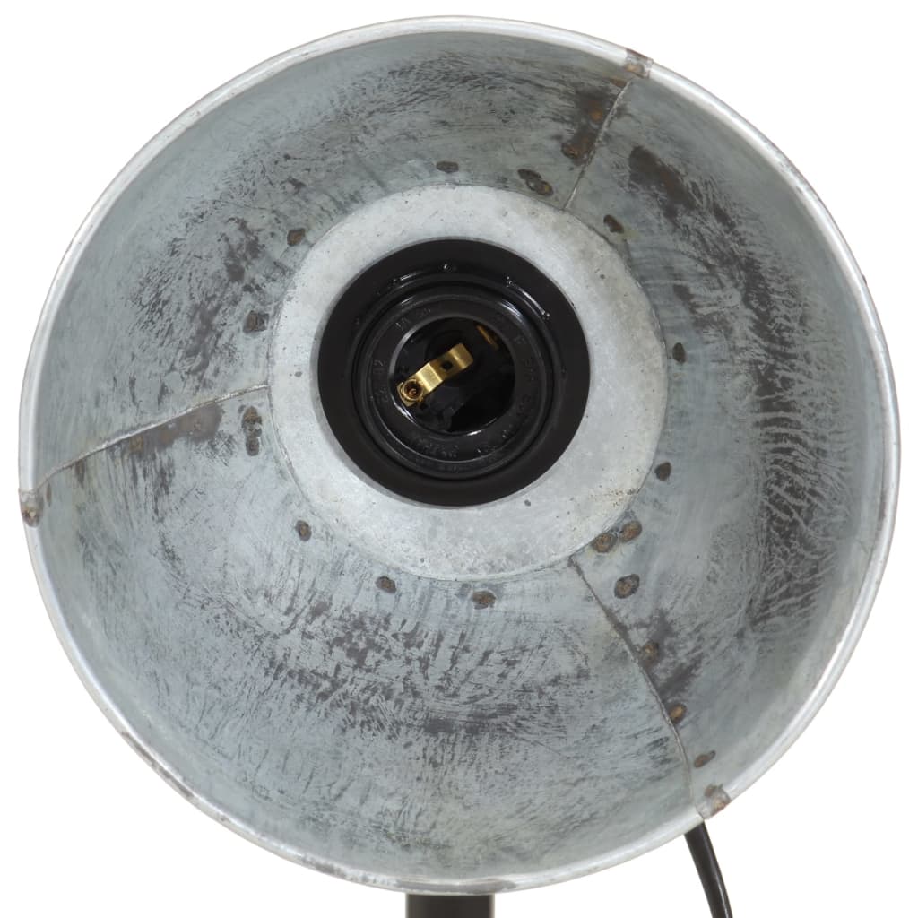 Skrivbordslampa 25 W vintage silver 18x18x60 cm E27