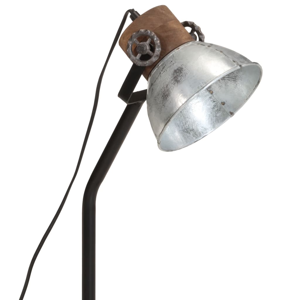 Skrivbordslampa 25 W vintage silver 18x18x60 cm E27