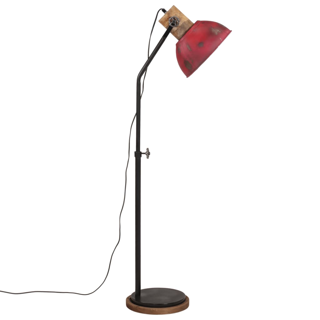 Golvlampa 25 W nött röd 30x30x100-150 cm E27