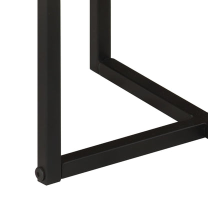 Soffbord 55x55x45 cm massivt akaciaträ och järn