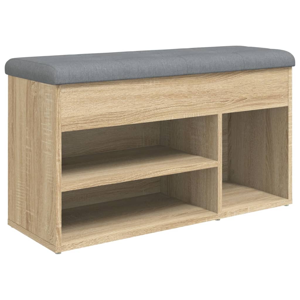 Skobänk sonoma-ek 82x32x45,5 cm konstruerat trä