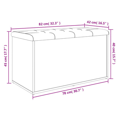 Förvaringsbänk vit 82x42x45 cm konstruerat trä