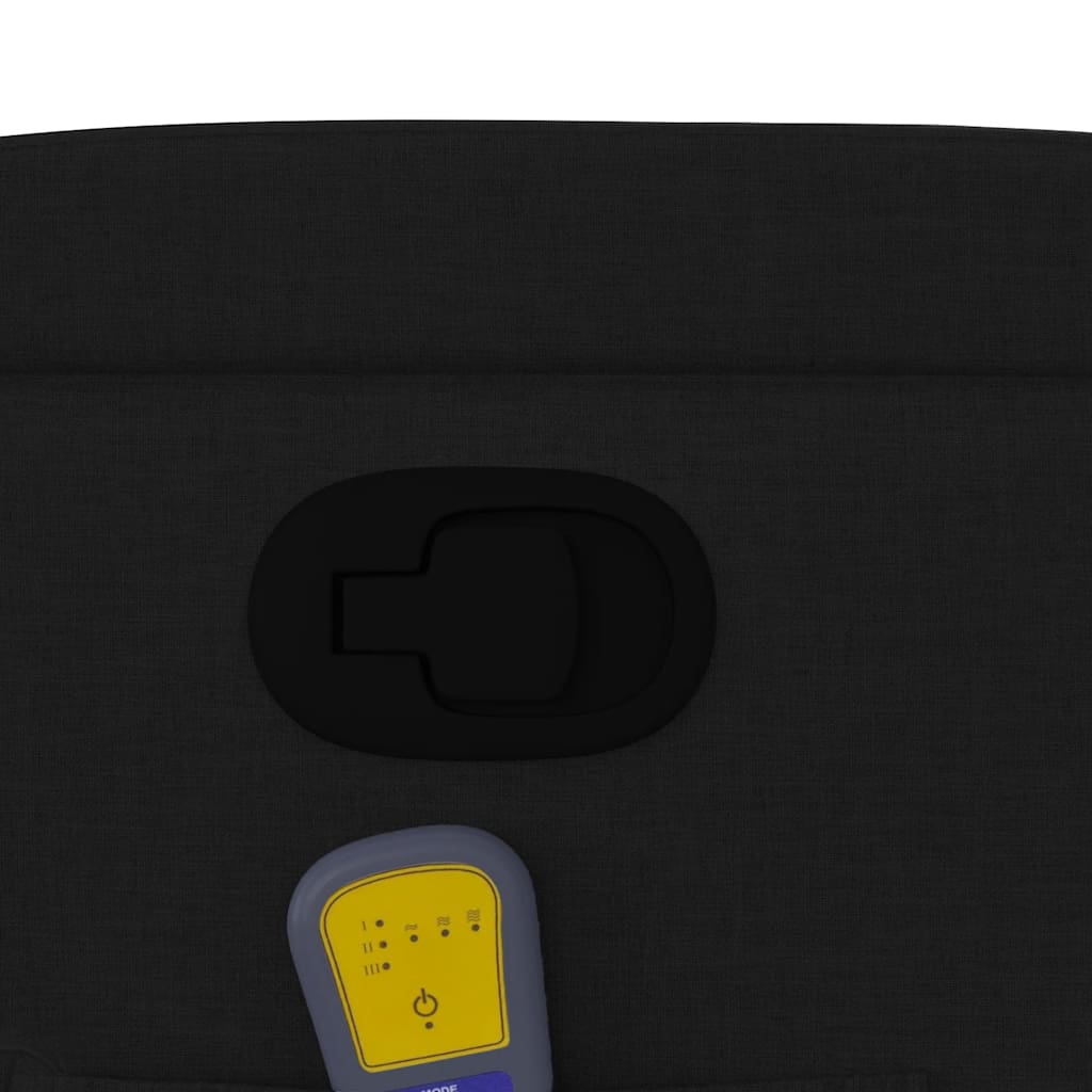 Massagefåtölj svart tyg