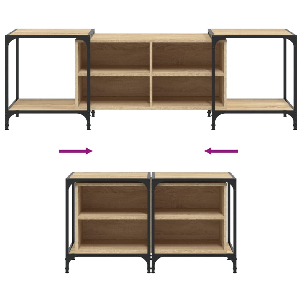 Tv-bänk sonoma ek 153x37x50 cm konstruerat trä