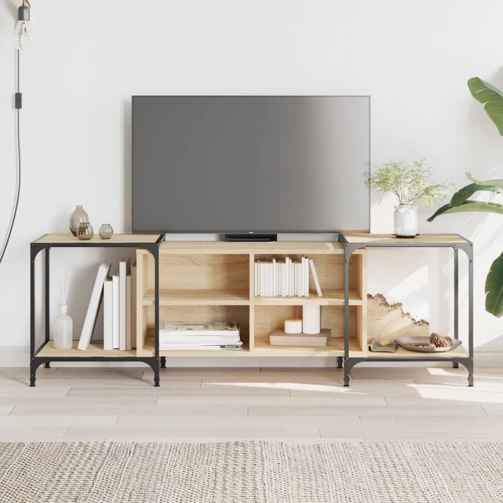 Tv-bänk sonoma ek 153x37x50 cm konstruerat trä