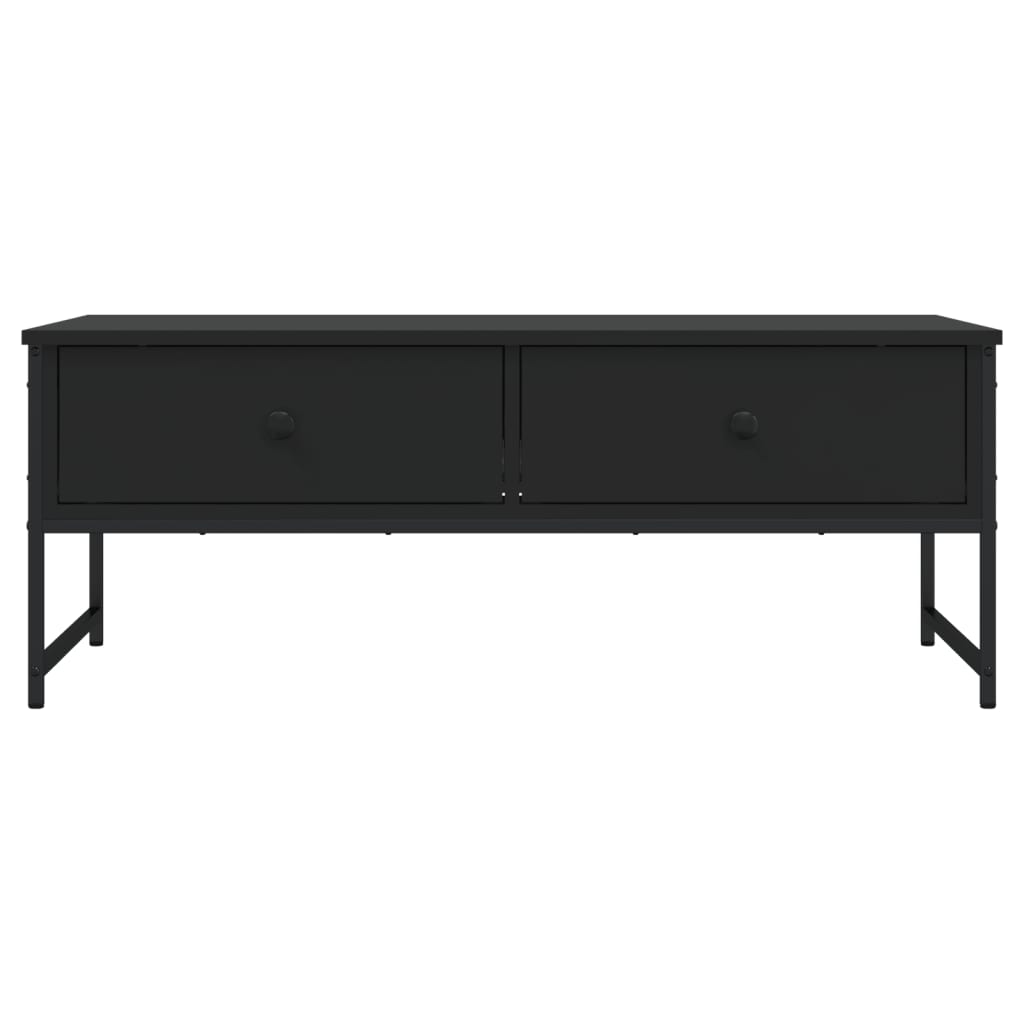 Soffbord svart 101x49x39,5 cm konstruerat trä