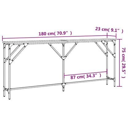 Avlastningsbord sonoma ek 180x23x75 cm konstruerat trä