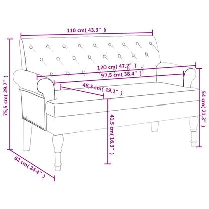 Bänk med ryggstöd ljusgrå 120x62x75,5 cm grå