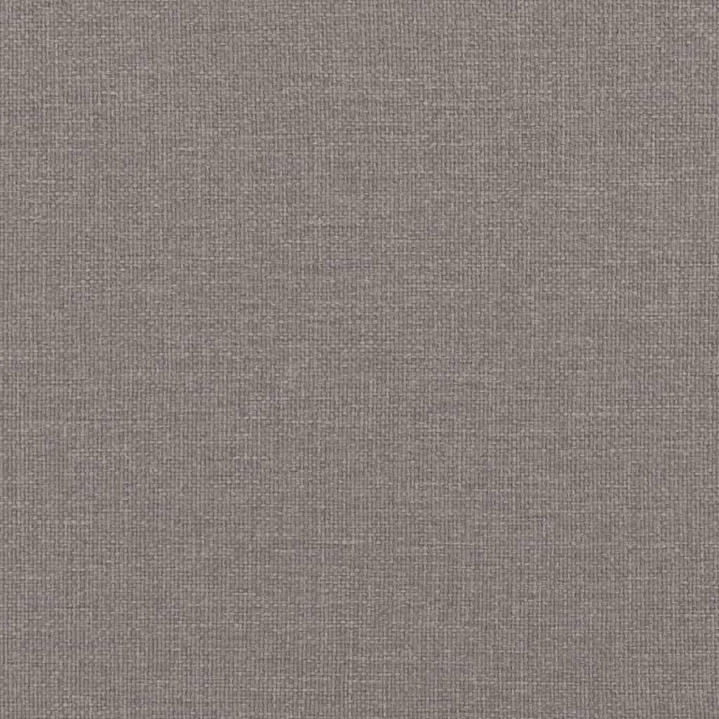 Bänk med dynor taupe 113x64,5x75,5 cm tyg