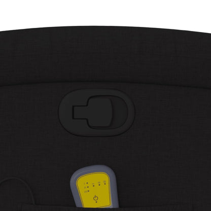 Massagefåtölj svart tyg