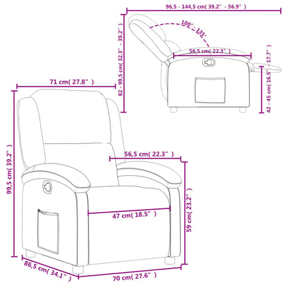 Reclinerfåtölj svart konstläder