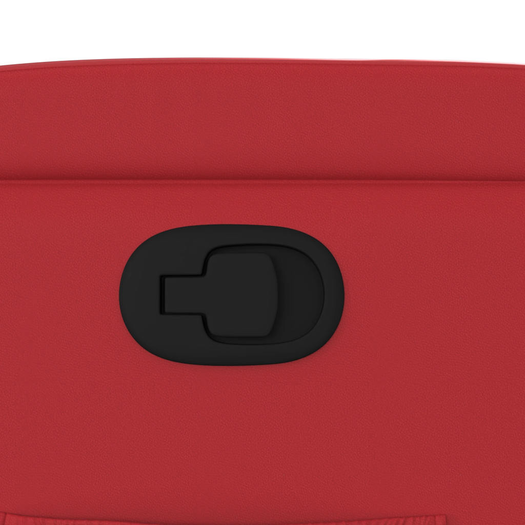 Reclinerfåtölj röd konstläder