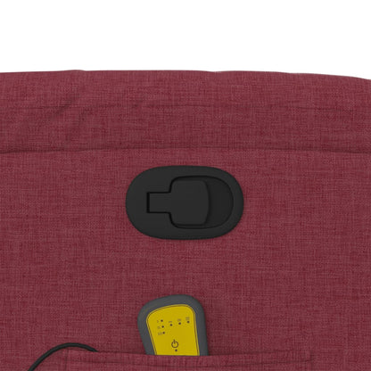 Massagefåtölj vinröd tyg