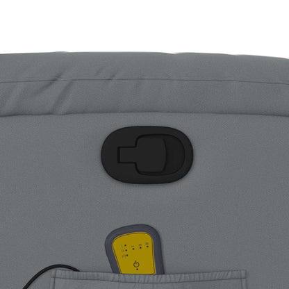 Massagefåtölj grå konstläder