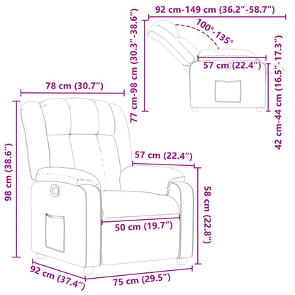 Reclinerfåtölj svart konstläder