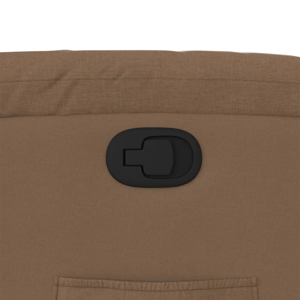 Reclinerfåtölj brun tyg