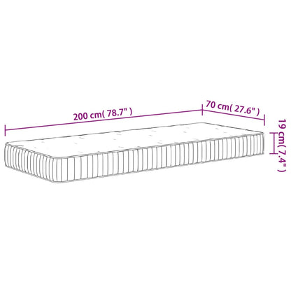 Pocketresårmadrass medium 70x200 cm