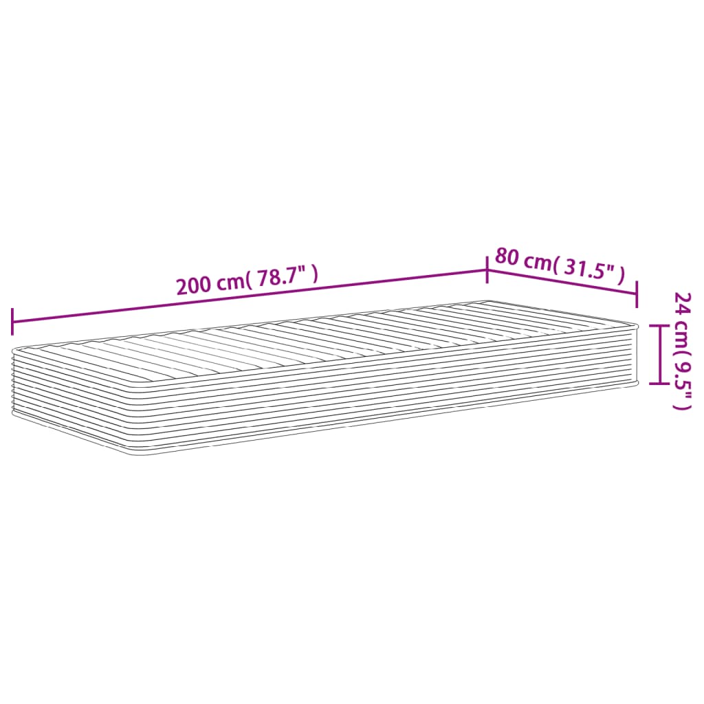 Skummadrass medium mjuk 80x200 cm