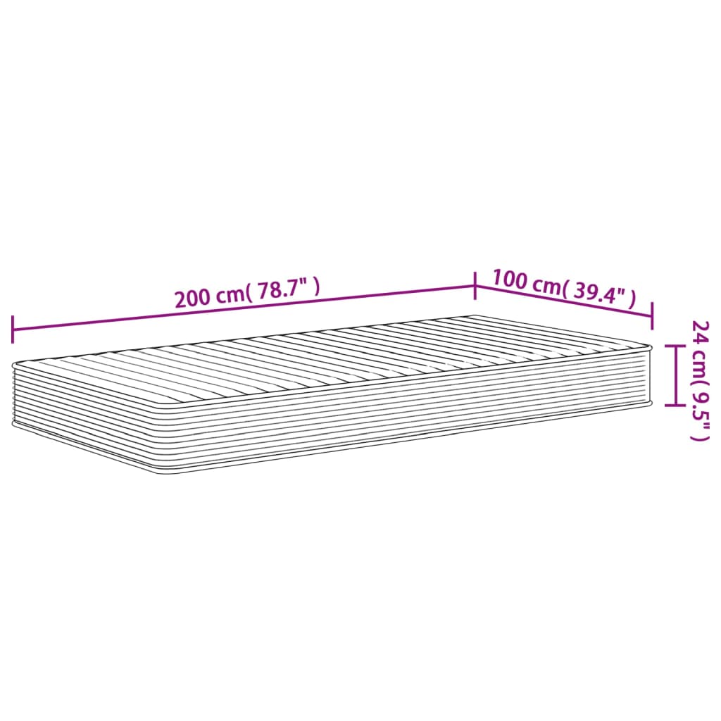 Skummadrass medium mjuk 100x200 cm