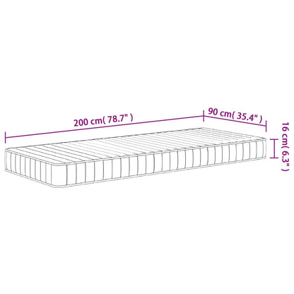 Skummadrass medium mjuk 90x200 cm