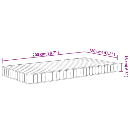 Skummadrass medium mjuk 120x200 cm