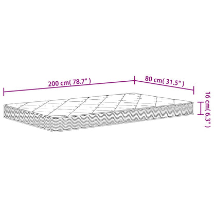 Skummadrass medium mjuk 80x200 cm