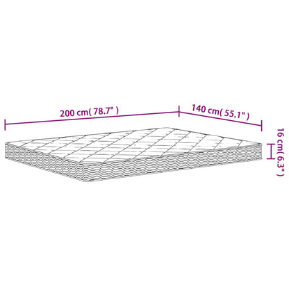 Skummadrass medium mjuk 140x200 cm