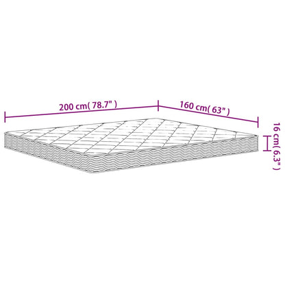 Skummadrass medium mjuk 160x200 cm