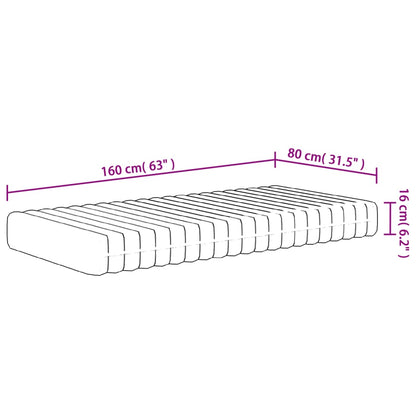 Skummadrass för barn medium mjuk 80x160 cm