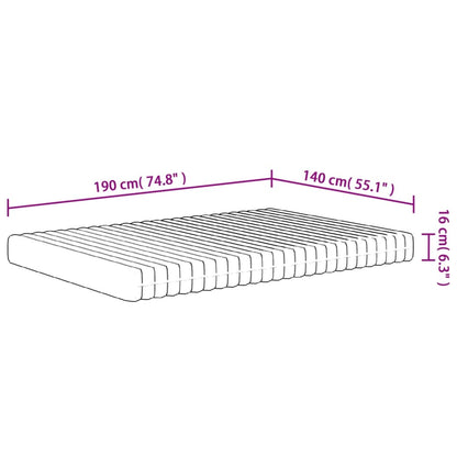 Skummadrass medium mjuk 140x190 cm