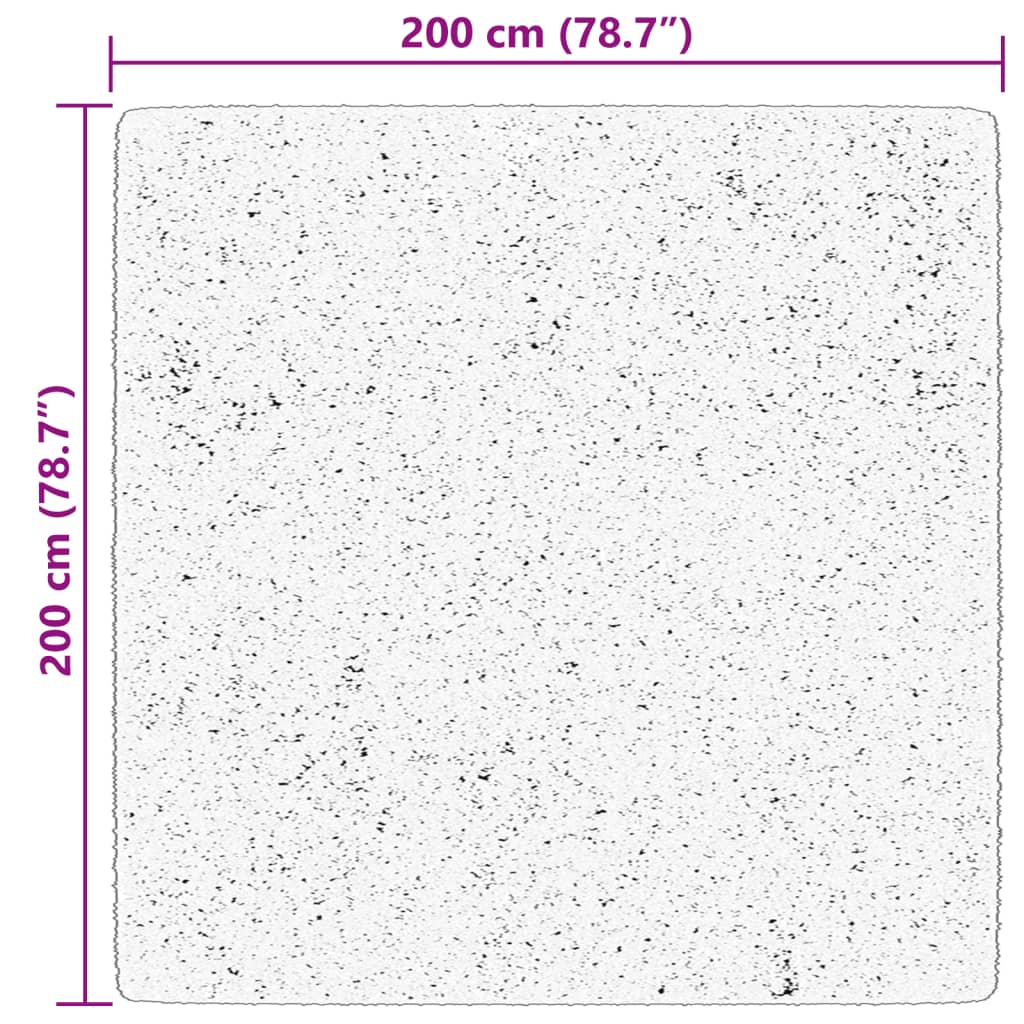 Mjuk matta HUARTE med kort lugg tvättbar blå 200x200 cm