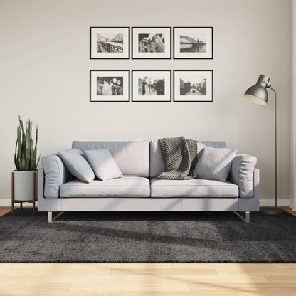 Ryamatta PAMPLONA lång lugg modern antracit 160x230 cm