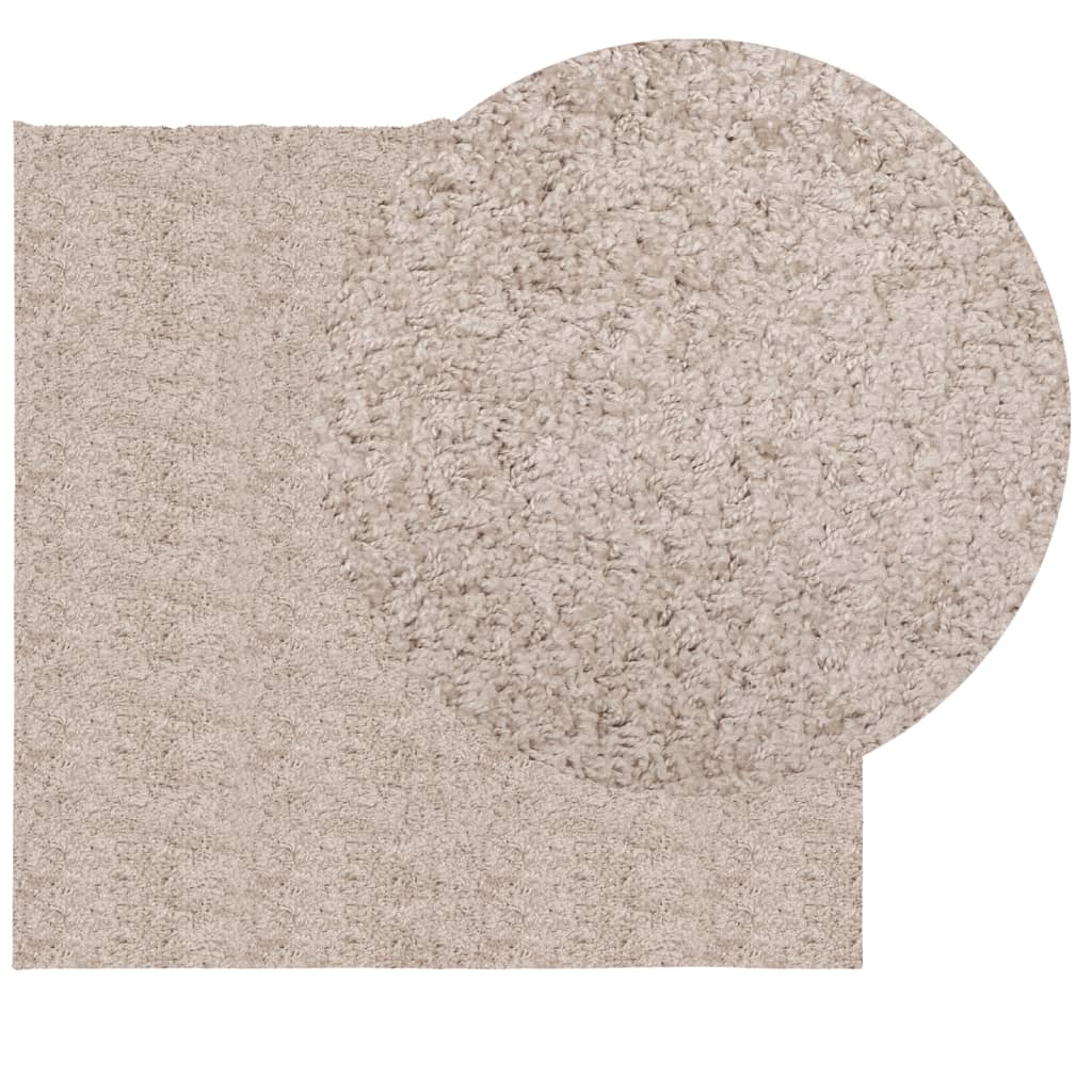 Ryamatta PAMPLONA lång lugg modern beige 200x200 cm