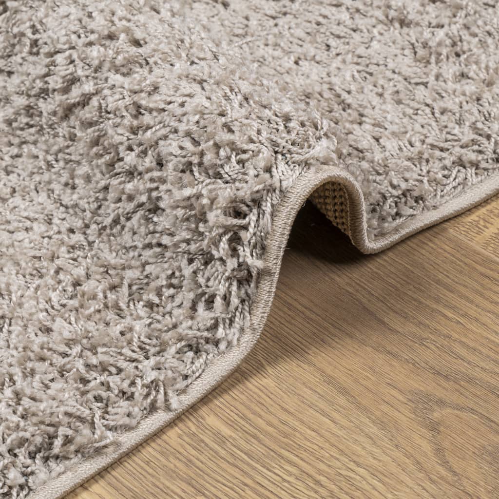 Ryamatta PAMPLONA lång lugg modern beige 200x200 cm