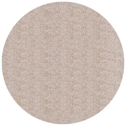 Matta långluggad modern beige Ø 240 cm