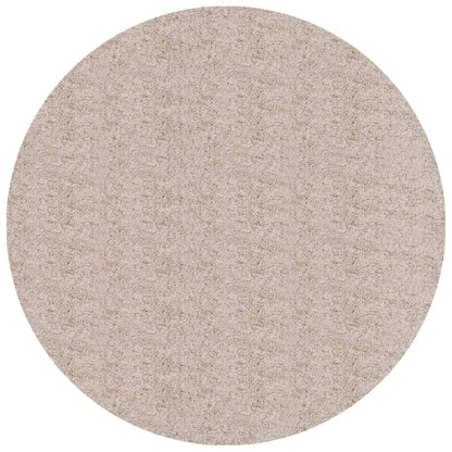 Ryamatta PAMPLONA lång lugg modern beige Ø 280 cm