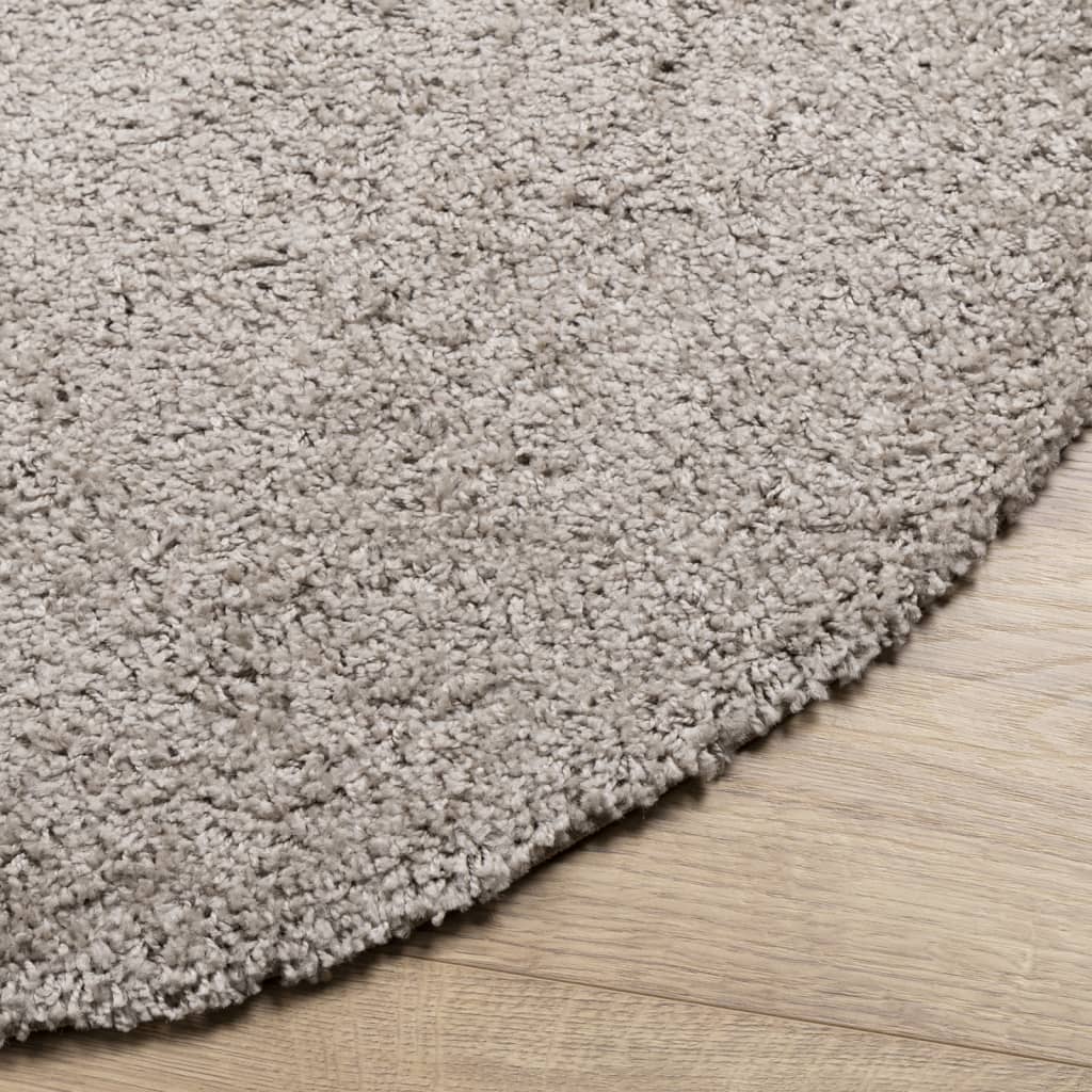 Ryamatta PAMPLONA lång lugg modern beige Ø 280 cm