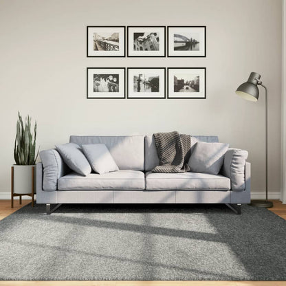 Ryamatta PAMPLONA lång lugg modern grön 200x200 cm